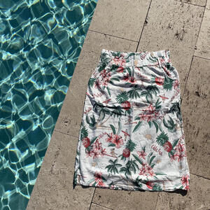 Vintage Aloha Floral Print Skirt by HER Destiny - Size L